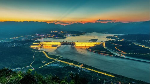 三峡大坝夜景